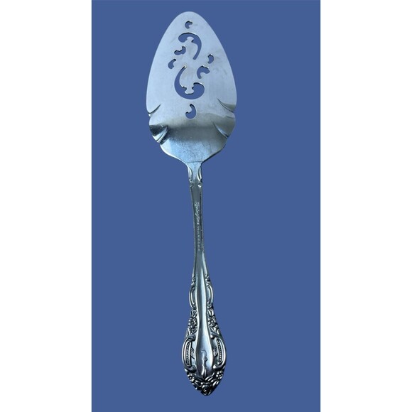 Springtime Stainless Pierced Pie Server Floral Mid-Century VTG Grandmillennial - Picture 6 of 7